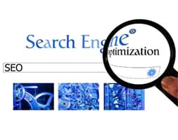 Search Engine Optimisation With Magnifying Glass