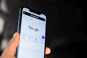 Smart Phone Displaying Google Browser
