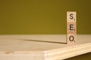 SEO in Wooden Scrabble Letters